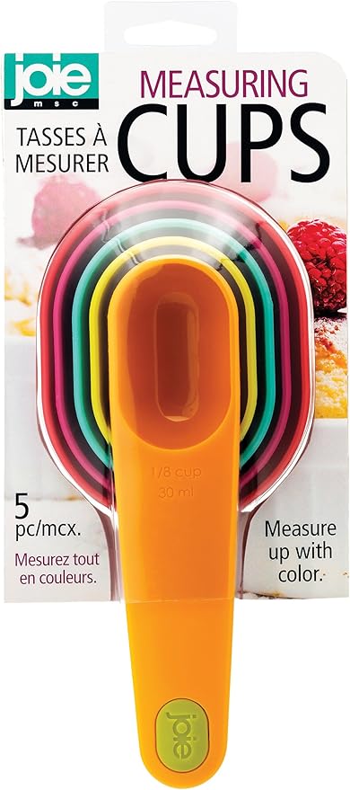 Plastic Measuring Cup Set | Plastic | 5‑Piece | Assorted Colors | Joie