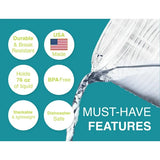 Plastic Beverage Pitcher with Lid | 76 Ounce | Coil Design | Arrow