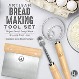 Bread Making Tools includes Danish Dough Whisk Bread Lame Bench Scraper