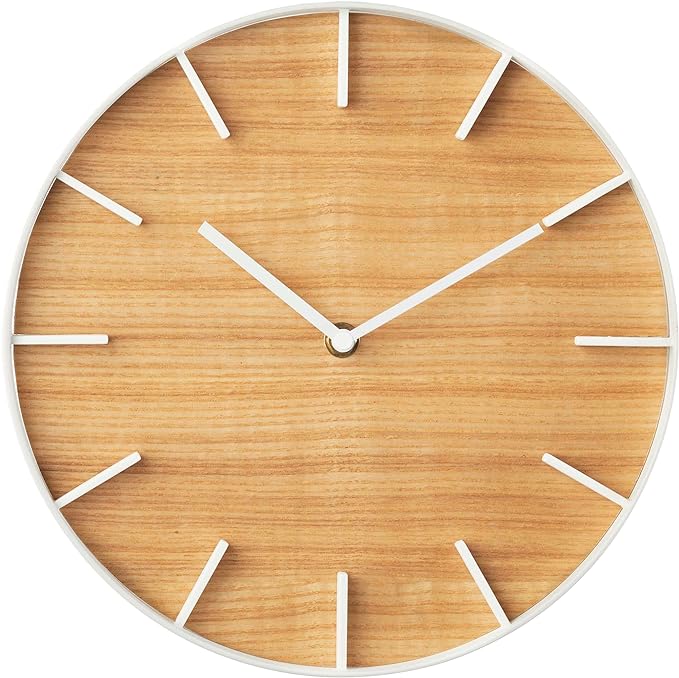 Rin Wall Clock Wood Ash Yamazaki Home