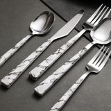 Flatware Set 20pc | Marble Handle | Modern Cutlery | Holister