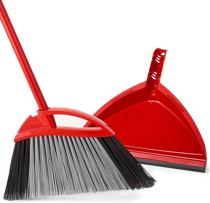 O-Cedar Large Angle Broom w/ Dustpan