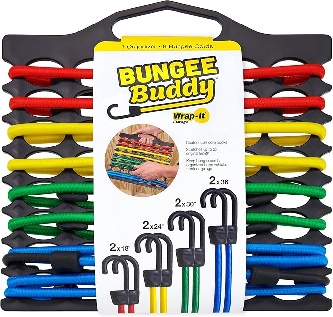 Bungee Cords Assorted Size w/Organizer