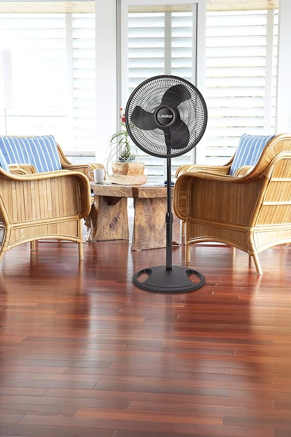 Oscillating Pedestal Fan (16") 3 Speed Black Lasko
