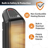 Ceramic Tower Heater 16.5" Tall Lasko