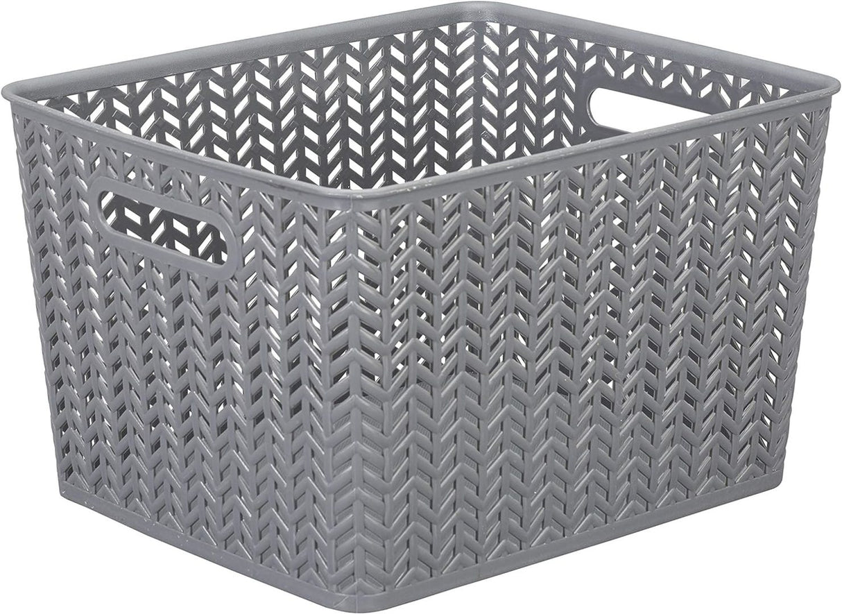 Storage Tote Large Grey Simplify