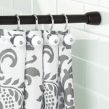 Shower Curtain Rod in Black | 43 x 75 Inches | InterDesign