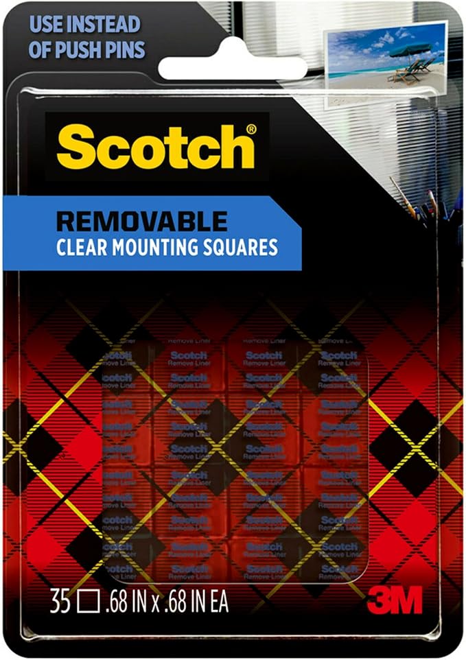 Removable Clear Mounting Squares Scotch