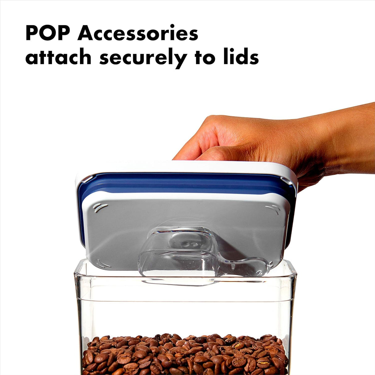 OXO Steel POP Container | Small Square Mini | Clear | 0.4 Qt