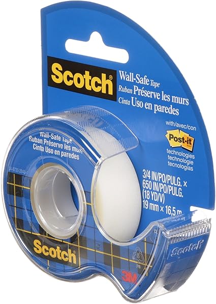 Wall-Safe Tape (3/4" x 18YD) Scotch