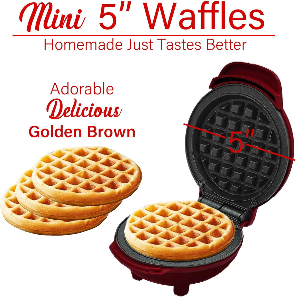Mini Waffle Maker 5" Brentwood