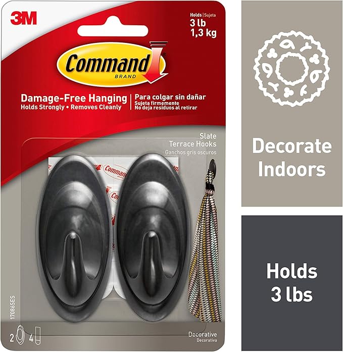 Slate Terrace Hooks Command Brand