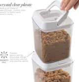 Airtight Food Container Stackable | 0.9 L | Clear plastic | Kitchen Details