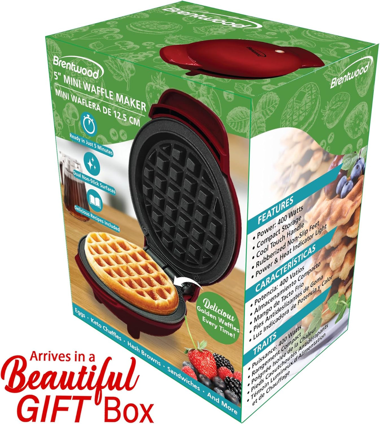 Mini Waffle Maker 5" Brentwood