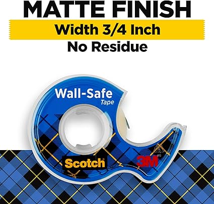 Wall-Safe Tape (3/4" x 18YD) Scotch