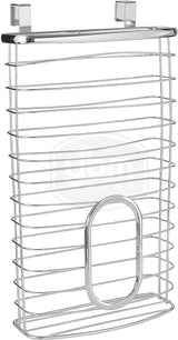 Over the Door Basket | Grocery Bag Holder | Chrome | YBM Home