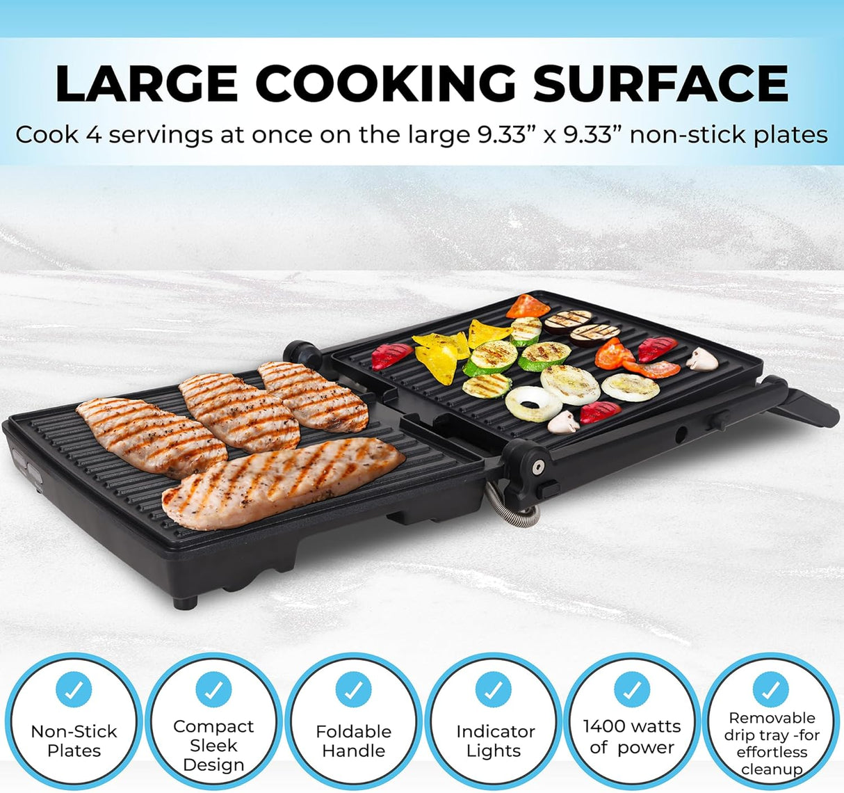 Panini Press Gourmet Sandwich Maker & Grill Courant