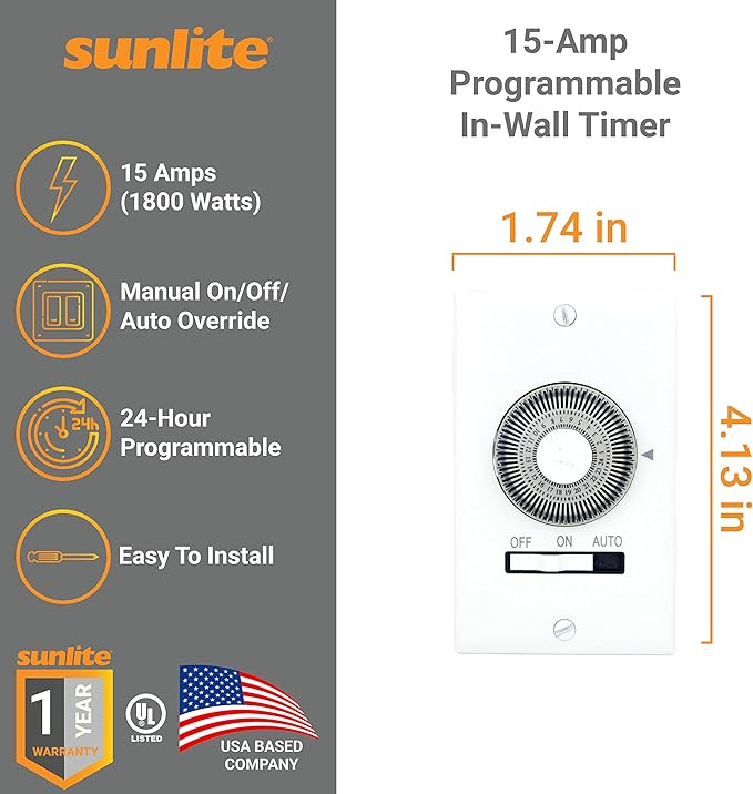 24 HOUR IN WALL TIMER SUNLITE