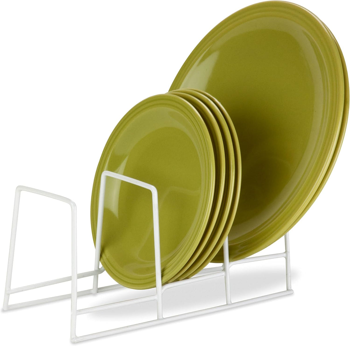 Plate Rack 3-Section | Dish Organizer | White | YBM Home