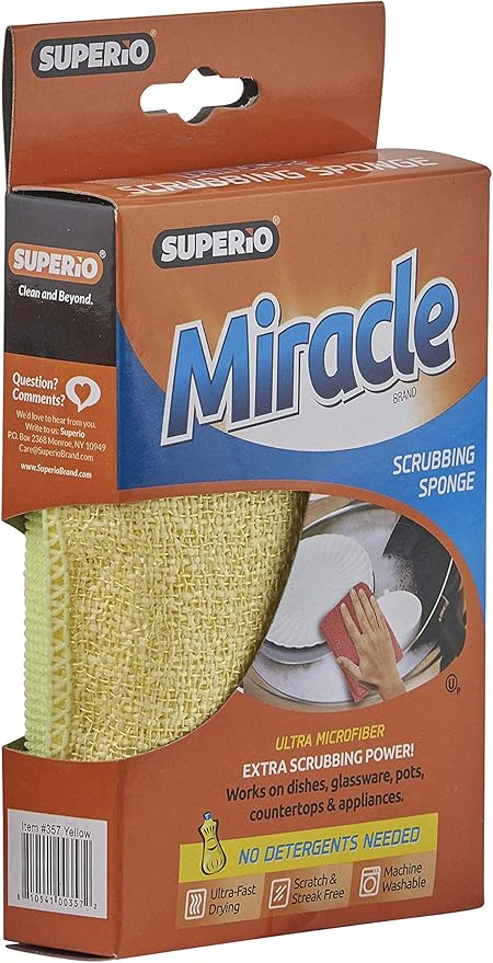 Scrubbing Sponge Yellow Superio