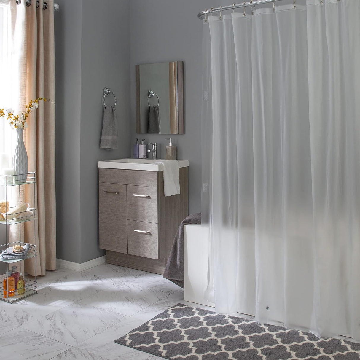 Shower Curtain Liner | 70” x 72” | Grommet Top | Bath Bliss