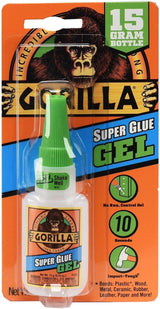 Gorilla Super Glue Gel 15g | No-Run Formula | Fast-Setting & Impact Resistant