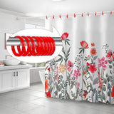 Shower Curtain Rings in Red Color | Set of 12 | R&L Plastics