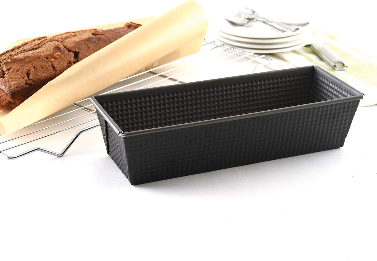 Non Stick Bread Pan | Heavy‐Gauge Steel | 12 x 4.5 x 3" | Grey | Norpro