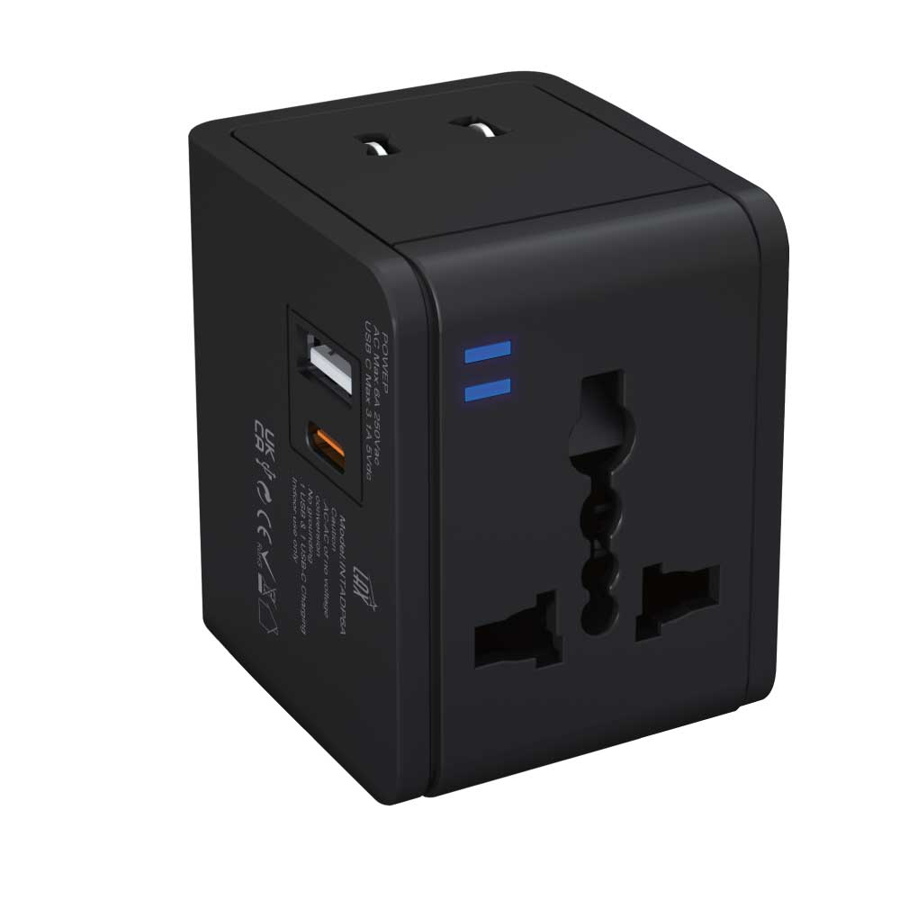 Travel Adapter USB-C 3.1A 5V and 1 USB