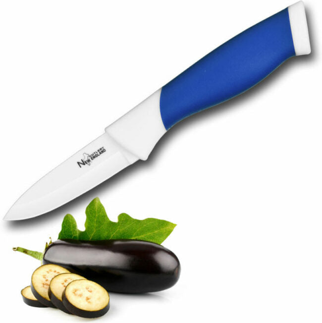 Ceramic Paring Knife | 3-Inch | Blue Handle | New England Cutlery