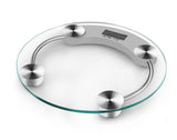 Digital Weight Scale For Bathroom | Round Tempered Glass | 396 lb | Uniware