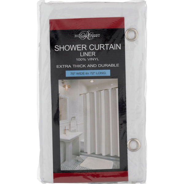 Shower Curtain White Royal Crest