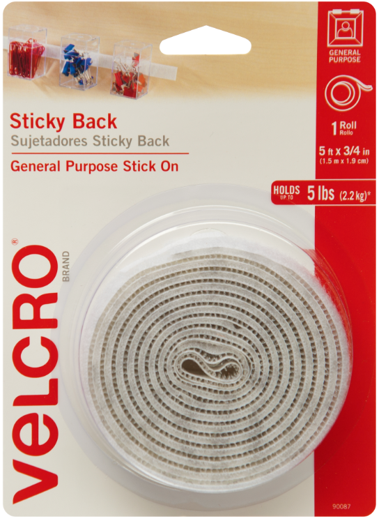 Velcro 3/4" x 60" Roll White 5LB