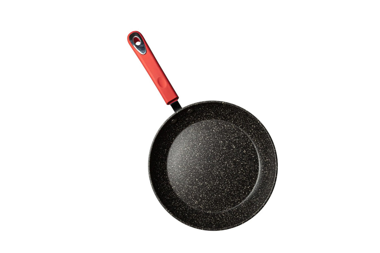Non Stick Frying Pan Soft Grip Red Handle 8" Millvado