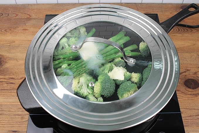 Universal Lid with Glass Insert | Fits 5.5"-9" Pans | Stainless Steel | RSVP
