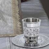Stainless Steel Kiddush Cup With Tray 5oz Style 75