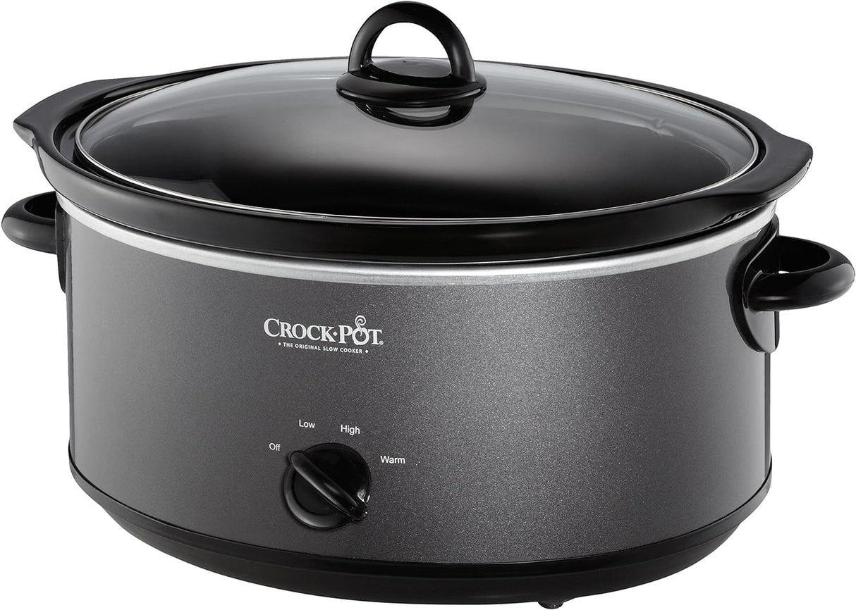 Slow Cooker 7QT Charcoal Crockpot