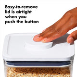 OXO Steel POP Container | Small Square Mini | Clear | 0.4 Qt