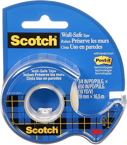 Wall-Safe Tape (3/4" x 18YD) Scotch