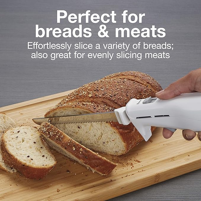 Proctor Silex Electric Knife | Serrated Blade | Model 74311 | White