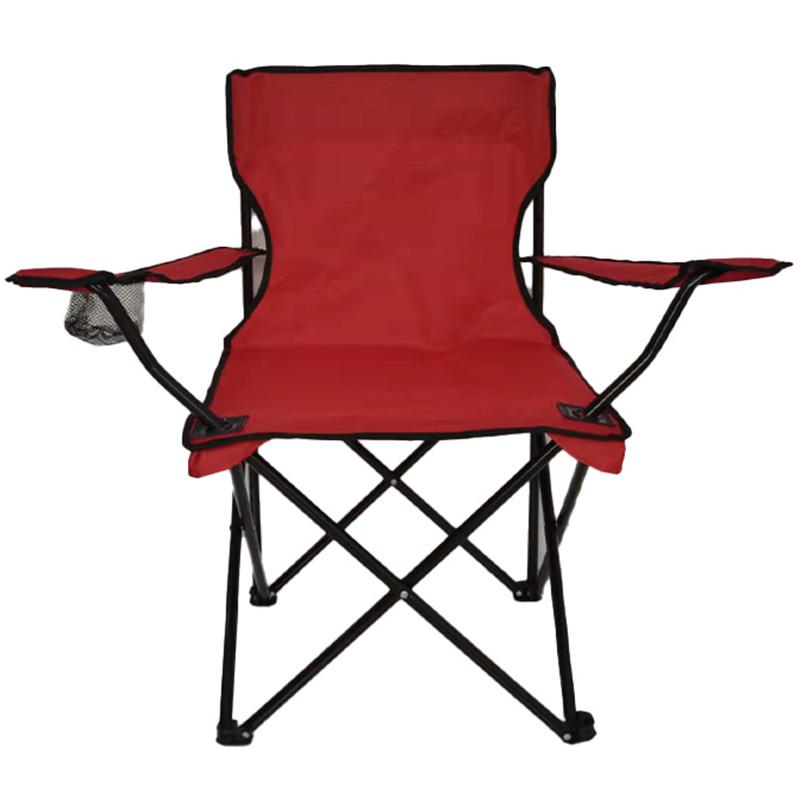 Folding Camp Chair Red Cotton Valley