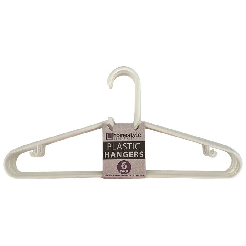 Plastic Hangers 6PK Homestyle