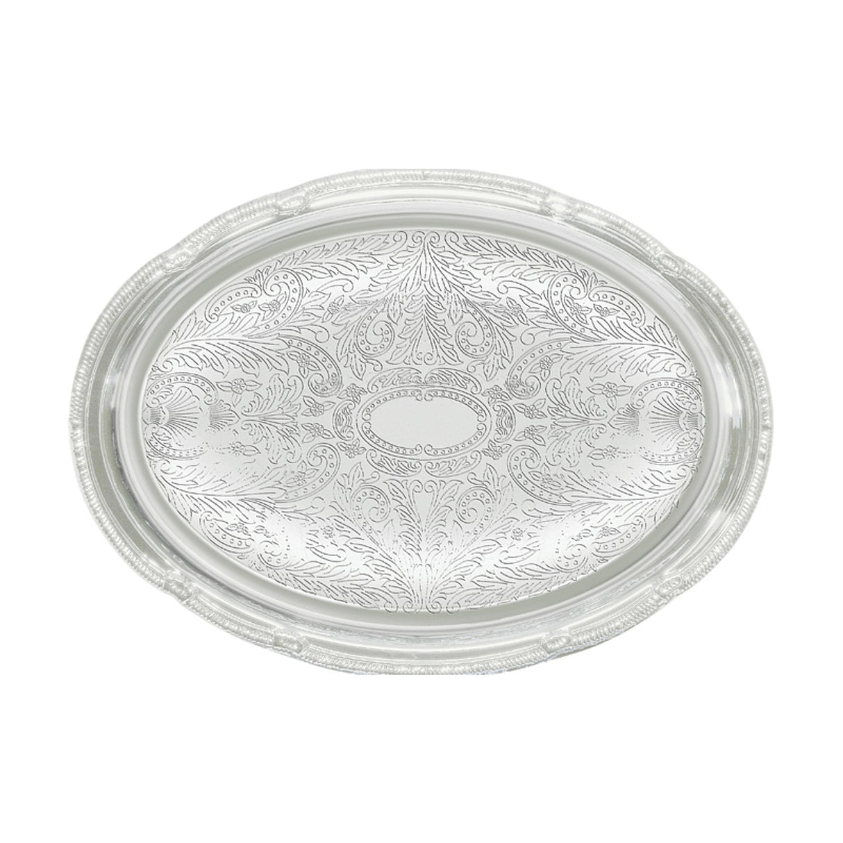 Serving Tray Oval 18" Chrome Plated Winco