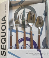 20 pc Flatware Set Beechwood | Hollister Sequoia | Prestige