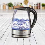 Tempered Glass Kettle Black 1.7LT Brentwood