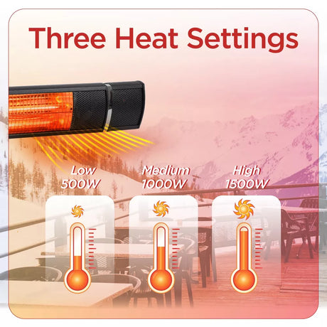 Black+Decker Patio Electric Heater | Wall Mountable