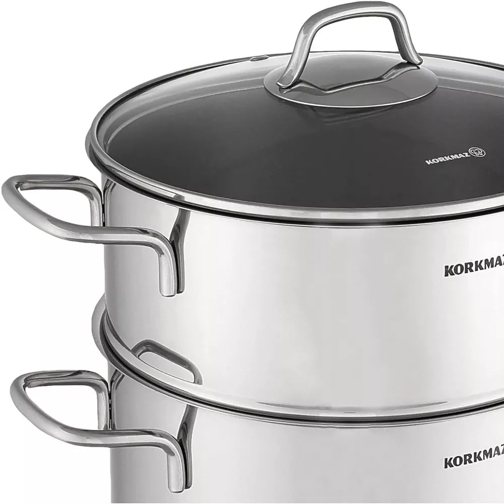 Stainless Steel Casserole Steamer 3.5L Korkmaz