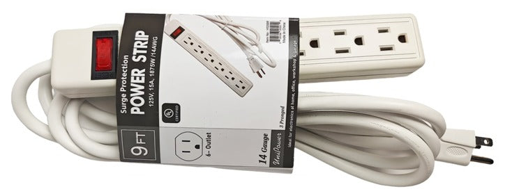 9FT 6 Outlet Power Strip Uniware