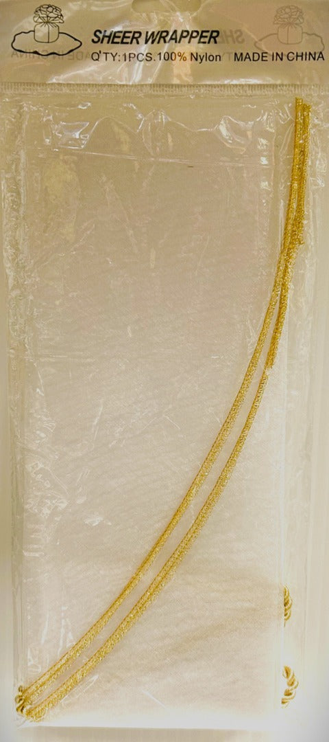 Organza Bag W/ Tasslle Gold