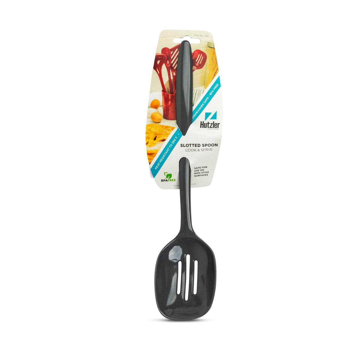 Grey Slotted Spoon Hutzler